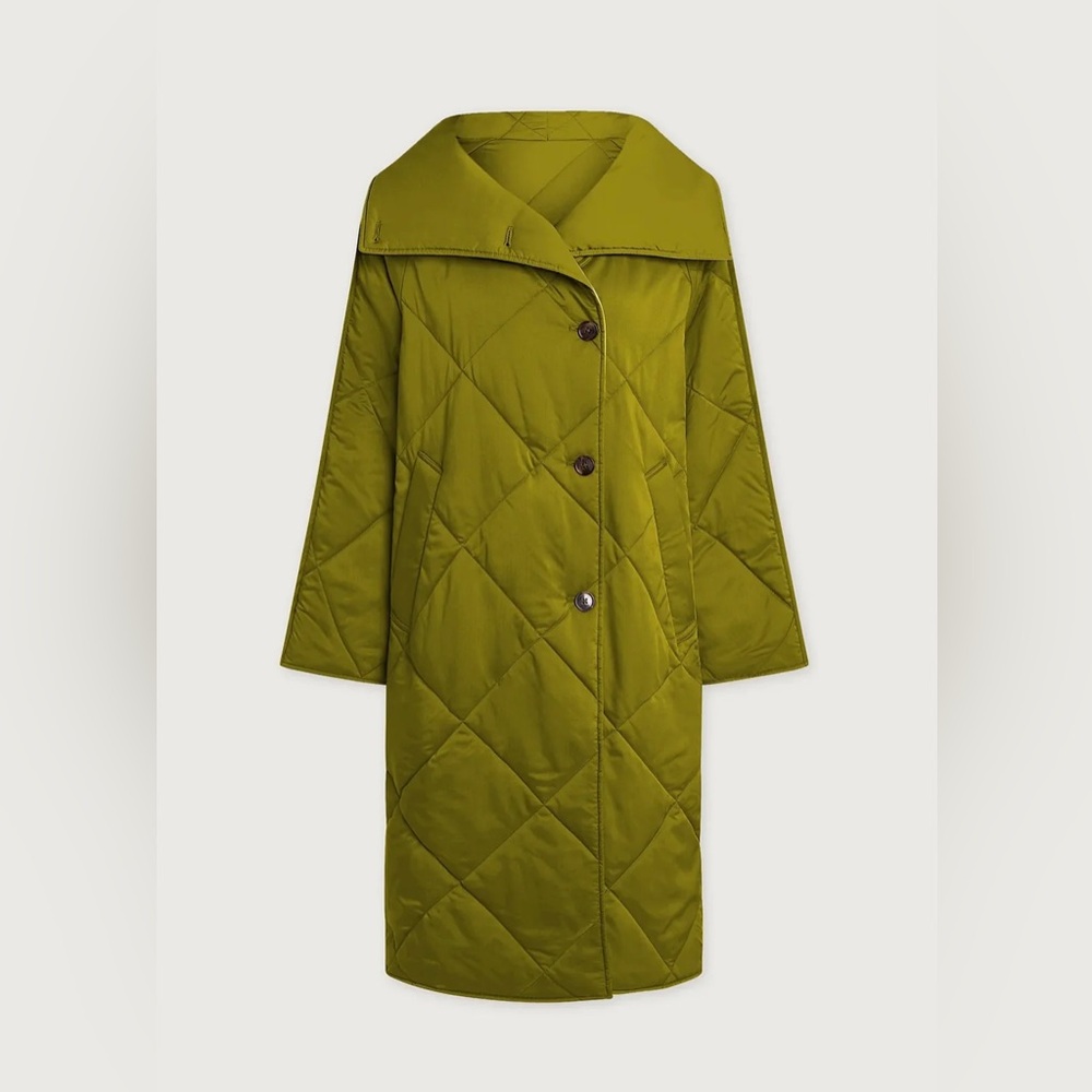 VARLEY
ANNALISE REVERSIBLE WRAP COAT | BRIGHT MOSS